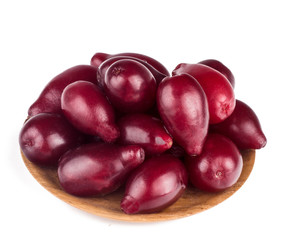 The fruits of dogwood isolated on white background