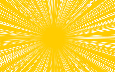Yellow background ray pop art illustration retro light diffusing beautifully - illustration