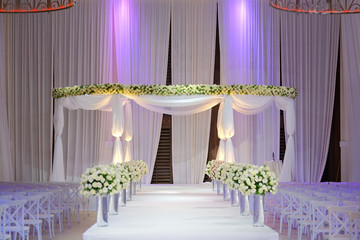 Beautiful photo of the Jewish Hupa , wedding putdoor .