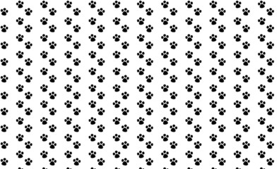 Pattern dog footprints on a white background.