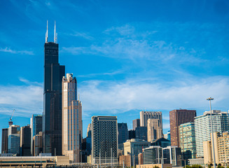 skyscrapers in city in chicago