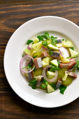 Herring salad, top view