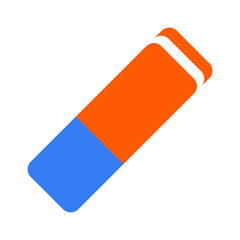 Eraser vector isolated. School rubber, office stationery element.