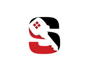 Obraz premium Letter S With Key Logo Vector 001