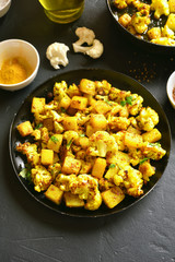 Indian style cauliflower with potatoes