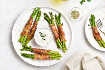 Bacon wrapped asparagus