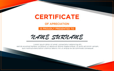 Vector certificate template.