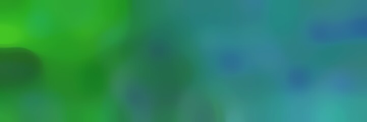 blurred bokeh horizontal background bokeh graphic with forest green, teal blue and sea green colors space for text or image