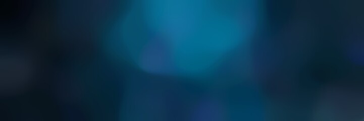 blurred iridescent horizontal background with very dark blue, teal and dark slate gray colors and space for text or image