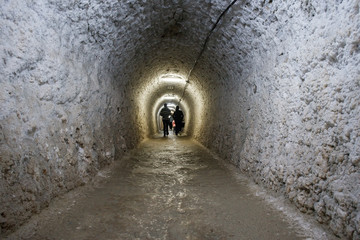 Inner view of Turda Salt Mine, wellknown landmark in Transylvania, Romania, Europe