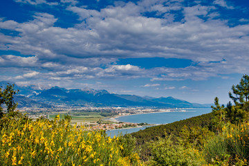 Naklejka premium Mouth of the Magra river Liguria Italy