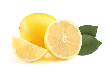 Naklejka na ściany i meble Lemons isolated on white