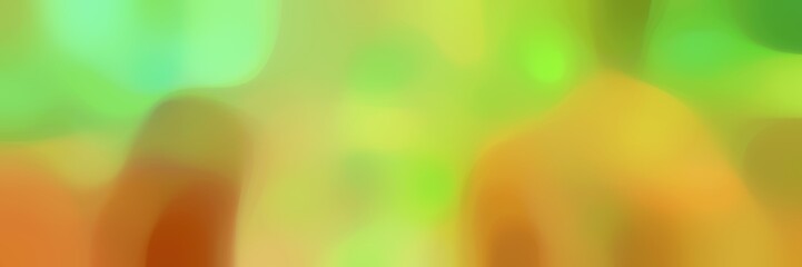 blurred bokeh iridescent horizontal background graphic with yellow green, dark khaki and coffee colors space for text or image