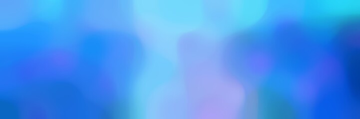 blurred iridescent horizontal background texture with dodger blue, light sky blue and royal blue colors and space for text or image