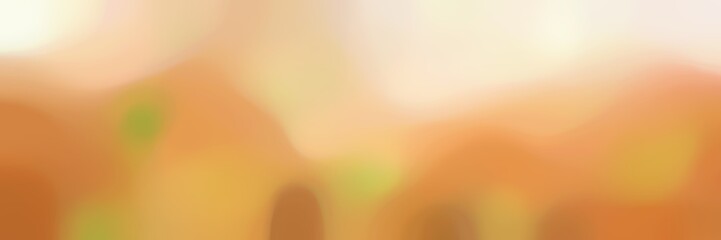 soft unfocused horizontal background bokeh graphic with sandy brown, blanched almond and peru colors space for text or image