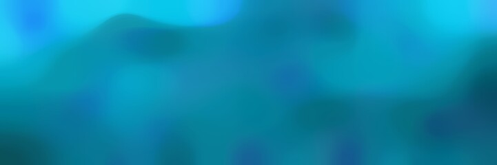 smooth horizontal background texture with dark cyan, deep sky blue and light sea green colors and space for text