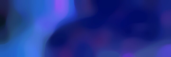 blurred bokeh horizontal background with midnight blue, royal blue and strong blue colors and free text space