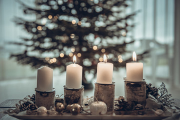 The candles on the Advent wreath are lit every Sunday according to tradition