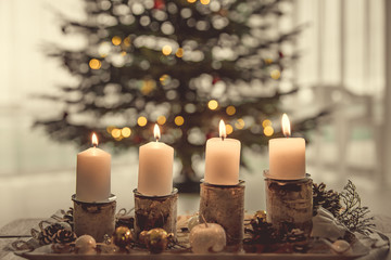 The candles on the Advent wreath are lit every Sunday according to tradition