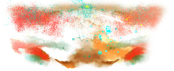 abstract background beautiful watercolor red, brown, green watercolor spot the point of fill. digital painting imitation watercolor.