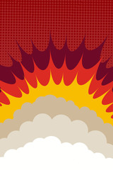 Comic explosion bright poster