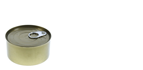Metal can isolated on white