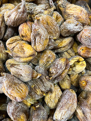 Dried figs. Dried fruit. Natural food. Organic background.