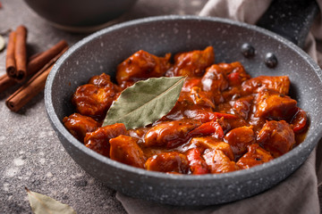 Curry chicken tikka masala with rice