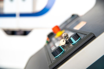 control panel of metal processing machine using modern technologies