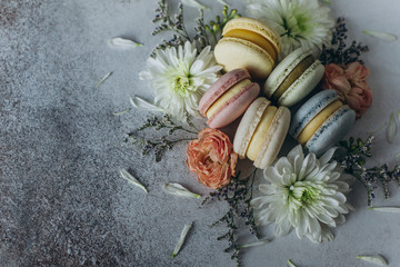A few macaroons among the flowers
