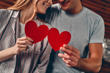 Loving couple on valentines day