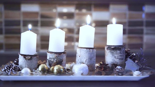 The candles on the Advent wreath are lit every Sunday according to tradition