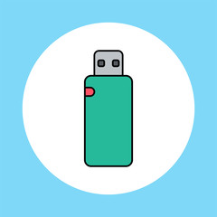 Pendrive vector icon sign symbol