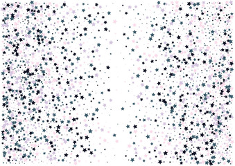 Festive color star confetti background. Abstract frame confetti texture for holiday, postcard, poster, website, carnivals, birthday and children's parties. Cover confetti mock-up. Wedding star layout