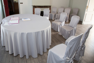 wedding room empty in city hall