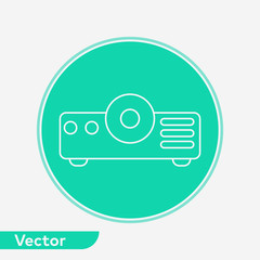 Projector vector icon sign symbol