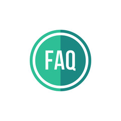 FAQ icon design isolated on white background. Vector illustration