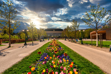 Bad Ischl bei Sonnenuntergang