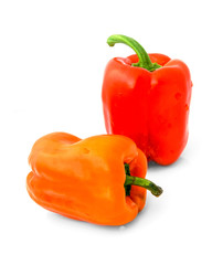 red and orange bell peppers