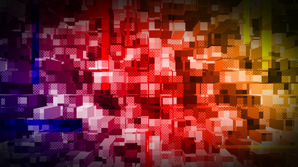 techno abstract background with squares