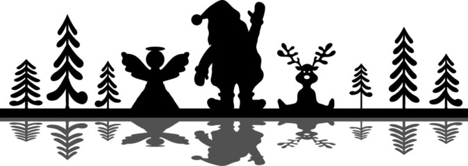 Santa Claus Angel Moose Christmas