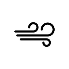 Wind icon, logo isolated on white background