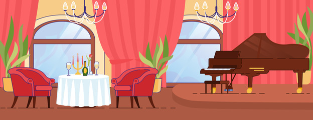 Romantic Date at Restaurant with Luxury Interior