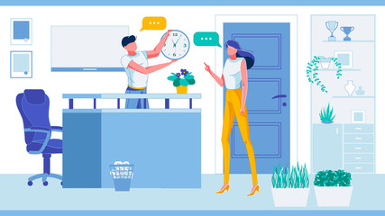 People Talking at Reception or at Workspace, Room.