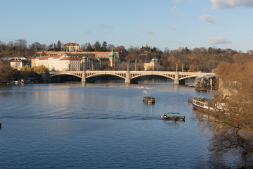 Fototapeta premium Vltava river . Prague, Czech Republic