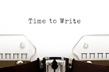 Time To Write Typewriter Concept - obrazy, fototapety, plakaty