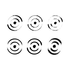 Target icon hand drawn sign Illustration