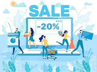 Consumer Goods Seasonal Sale Flat Vector Concept