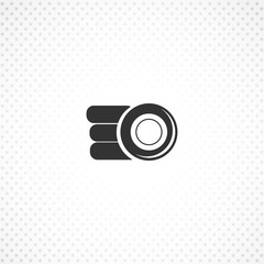 Automobile wheel. car tire vector icon for mobile concept and web apps design