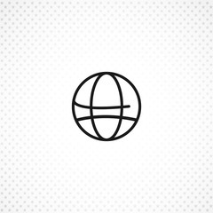 earth vector icon on white background